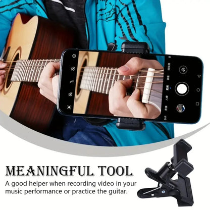 Miwayer Guitar Head Clip — Mobile Phone & Action Camera Holder Stand for Live Broadcast