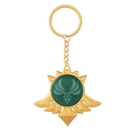 Genshin Impact Venti Eye Keychain 1:1 – Luminous Anime Cosplay Key Ring Backpack Pendant Gaming Accessories Gift