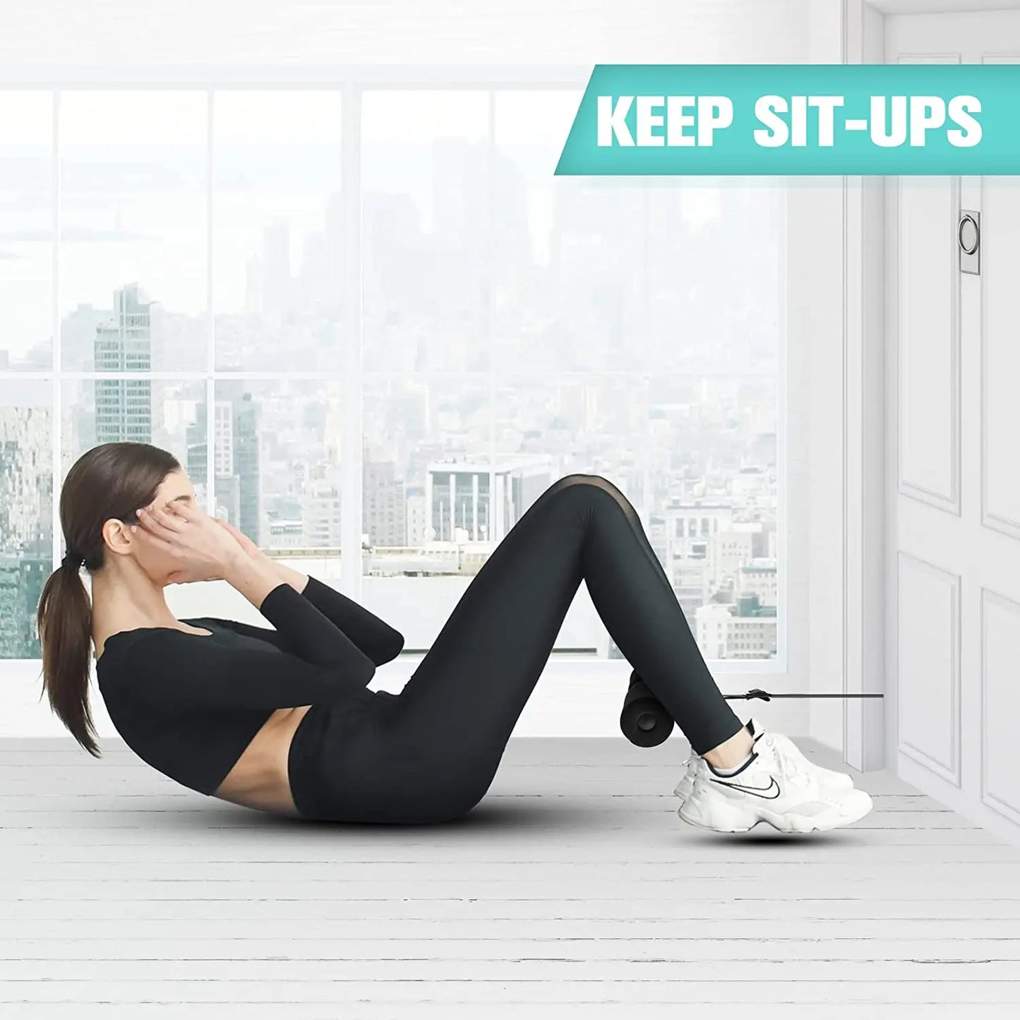 Nordic Hamstring Curl Strap: Home Workout Gear for Hamstring Curls, Spanish Squats, and Ab Exercises - 1Pcs Sit Up Machine