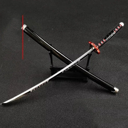 25cm Demon Slayer Metal Katana Sword Toy – Tanjirou Ghost Killer Anime Cosplay Prop & Home Decor Collection