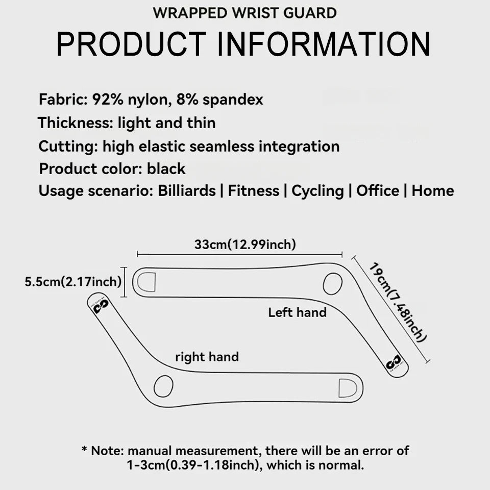 GTUBIKE Billiard & Cycling Gloves – Non-Slip Breathable Wrist Brace for Men & Women