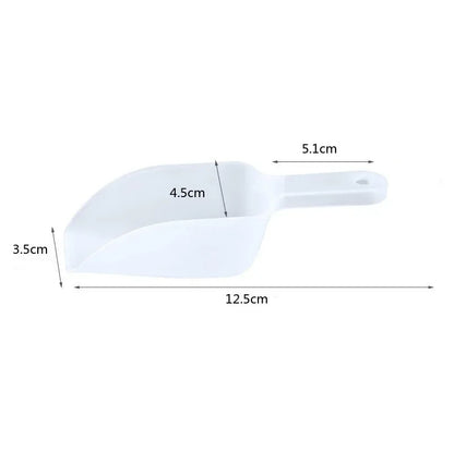 Mini Transparent Plastic Ice Scoops — Party, Bar & Kitchen Gadget for Ice, Candy, Dessert, and Dry Goods