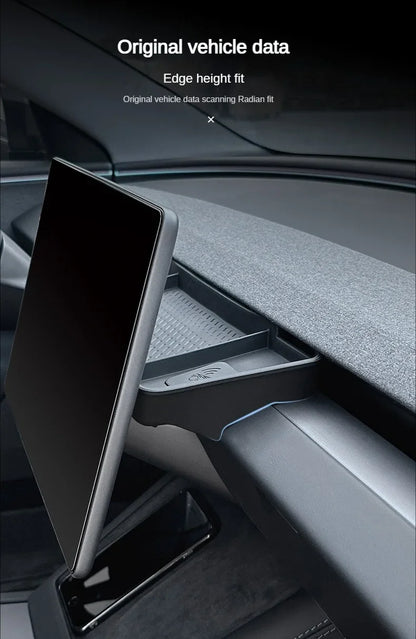 Tesla Model 3 & Highland 2024–2025 Dashboard Storage Tray – Silicone Organizer for Tissue, Glasses & Accessories
