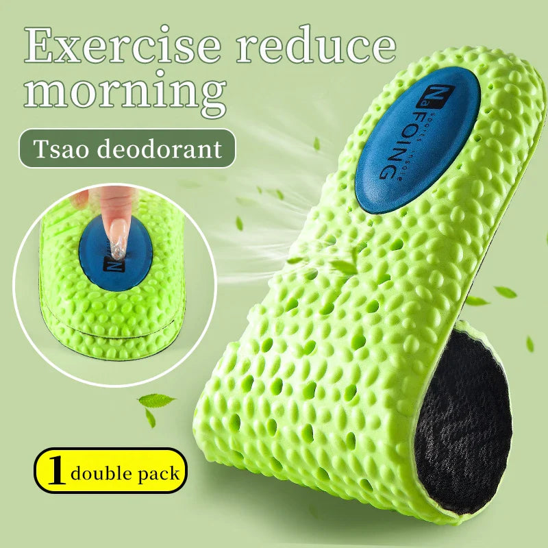Shock Absorption PU Memory Foam Insoles, Breathable Arch Support Orthopedic Shoe Inserts for Men & Women Foot Care Pads