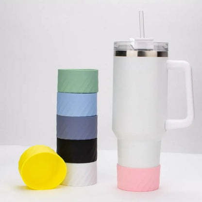 7.5cm Anti-Slip Silicone Bottle Bottom Sleeve - Spill-Proof Stopper Pad for Stanley Iceflow 40oz & Hydroflask 12-24oz