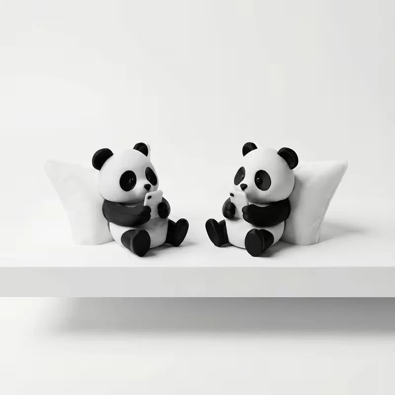 Cute Panda Sculpture Ornament - Creative Desktop, Office & Car Decor Collectible Figurine