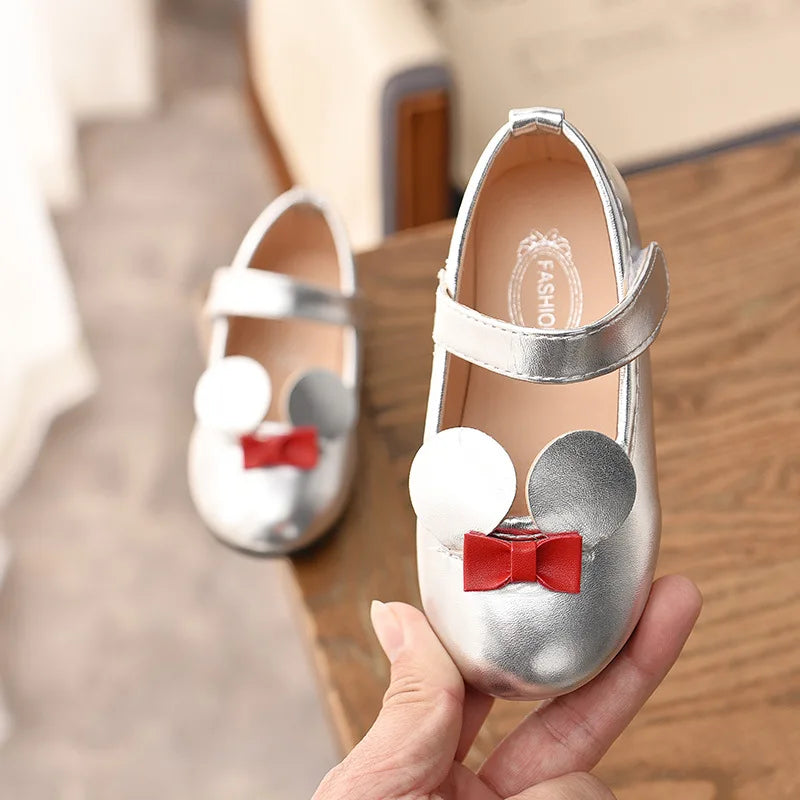 Baby Girls Patent Leather Flats - Soft PU Princess Shoes for Casual & Everyday Wear, Sizes 21-30
