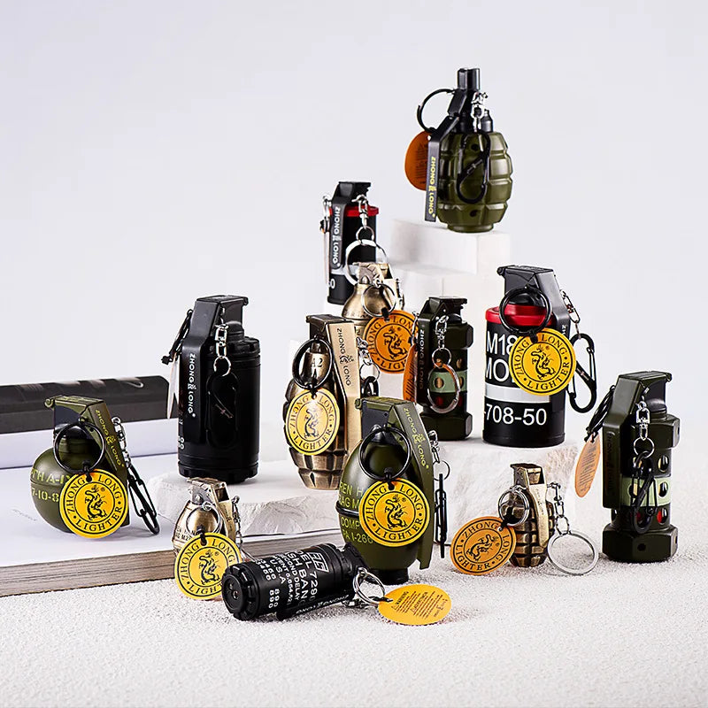 Grenade Model Cigar Lighter – Creative Metal Windproof Cigarette Lighter & Smoking Accessory