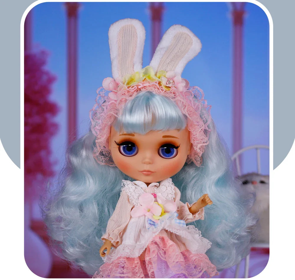 ICY DBS Blythe Doll – Tan Skin Matte Face with Eyebrows, 1/6 BJD Joint Body, Anime Christmas Gift