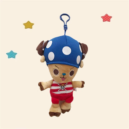 One Piece Plush Keychain Set — 14 Styles Including Tony Chopper, Luffy, Sanji, Sabo, Ace & Law | Anime Cartoon Stuffed Doll Pendant Gifts