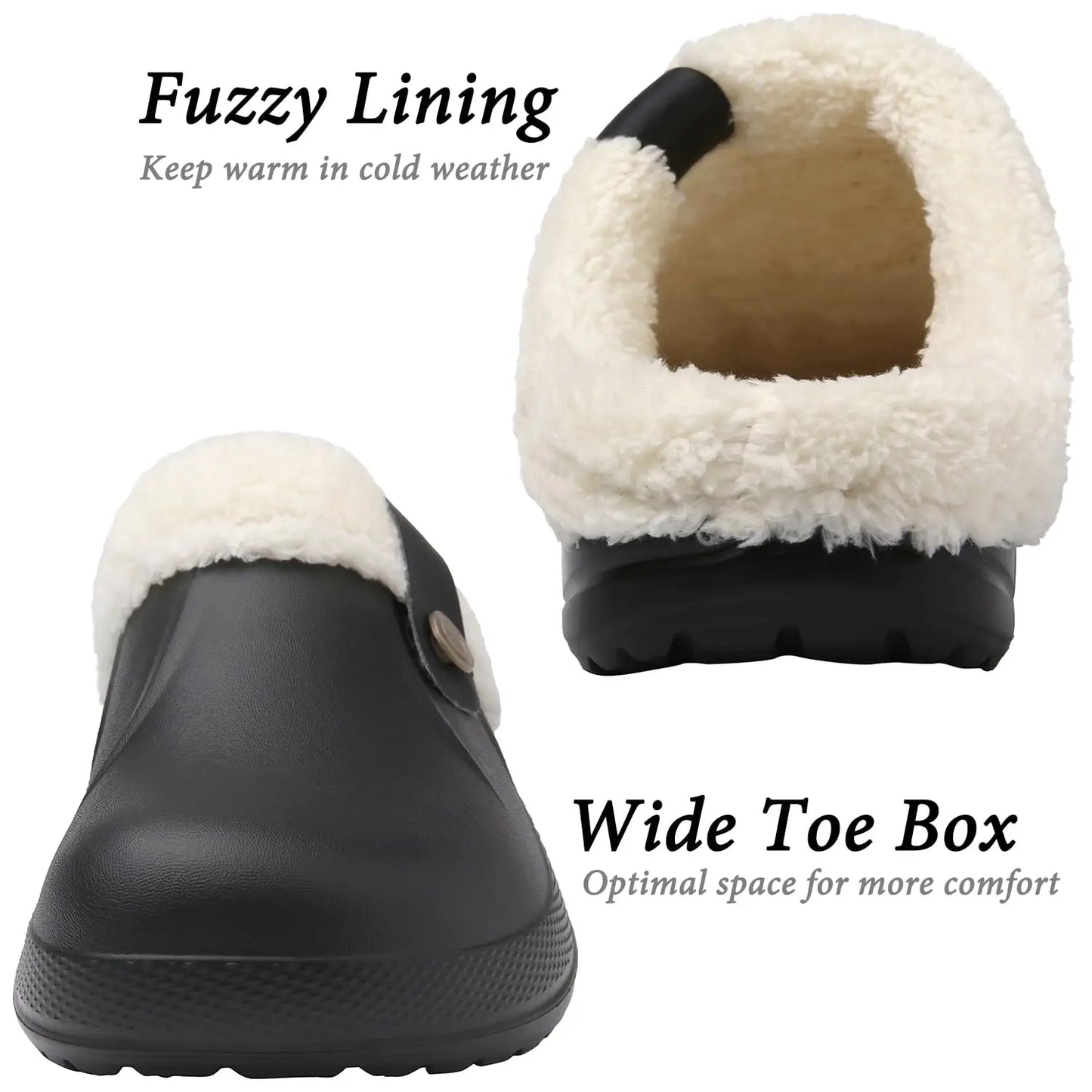 Bebealy Casual Women’s Garden Shoes & Warm Fluffy Men’s Waterproof Winter Slippers – Outdoor Antiskid Classic Leopard Design
