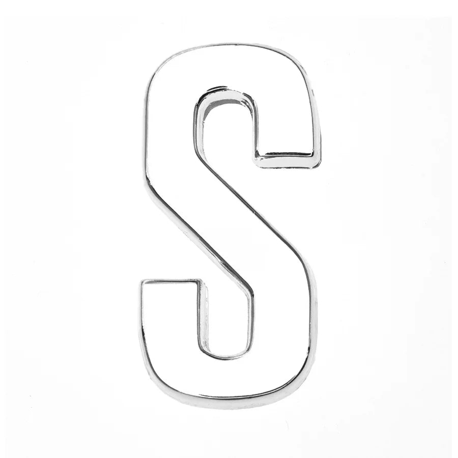 12PCS 30mm Chrome Alphabet Slide Charms A–Z – DIY Bracelet, Wristband, Pet Collar & Jewelry Making Beads