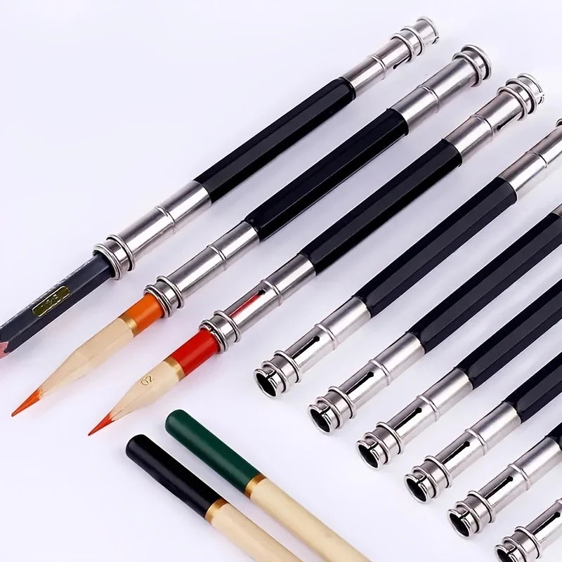 Adjustable Metal Pencil Extender – Ideal for Artists, Schools, Offices, Sketching & Writing