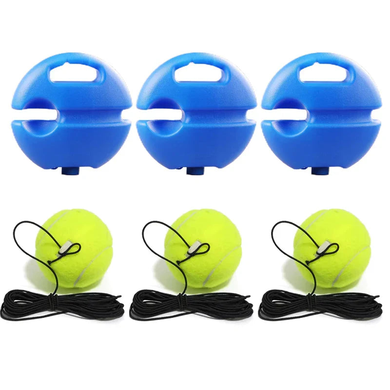 Heavy Duty Tennis Trainer Rebounder Base – Elastic Rope Ball Practice Self-Training Tennis Practice Aid with Durable Sparring System