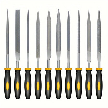 Premium High-Carbon Steel Needle File Set – Ergonomic Non-Slip Handles for Precision Filing Wood, Plastic & Model Craft Work