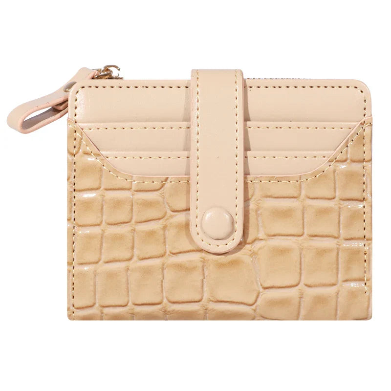 Elegant Women’s Multi-Card Wallet – Casual PU Leather Double Zip Clutch with Crocodile Texture and Stylish Storage