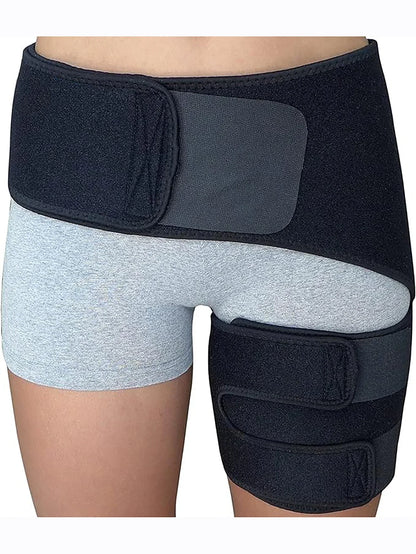 Hip Brace for Sciatica Pain Relief – Compression Support Wrap for Thigh, Hip Flexor Strain, Groin Injury, and Sacroiliac Joint Support