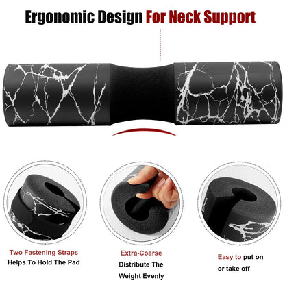 Barbell Squat Pad: Neck and Shoulder Protective Support for Squats, Lunges, Hip Thrust Training - Foam Sponge Olympic Bar Pad