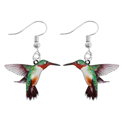Cute Animal Acrylic Drop Earrings - Funny Custom Jewelry Gifts for Women & Girls with Rabbit, Parrot, Frog & Butterfly Designs