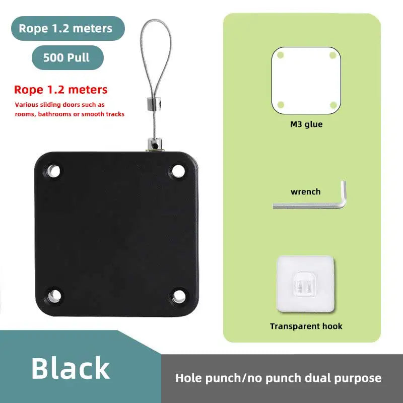 Automatic Sensor Door Closer - Punch-Free Adjustable Surface Door Stopper for Home Improvement