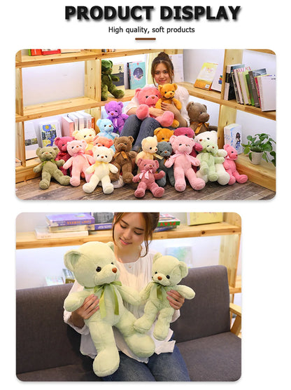 Cute Teddy Bear Plush Toy — Soft Stuffed Animal, Kawaii Cat & Baby Sleeping Plush for Kids, Girls, Home Decor & Gift