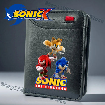Sonic & Shadow Cartoon Wallet – Anime Multi-Card Vertical Holder, Portable Slim Card Pack, 2026 New Fashion Gift Wallet