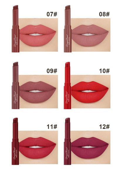 Nude Matte Waterproof Lipstick – Long-Lasting Velvet Red Lipsticks for Women, Non-Fading Lip Makeup