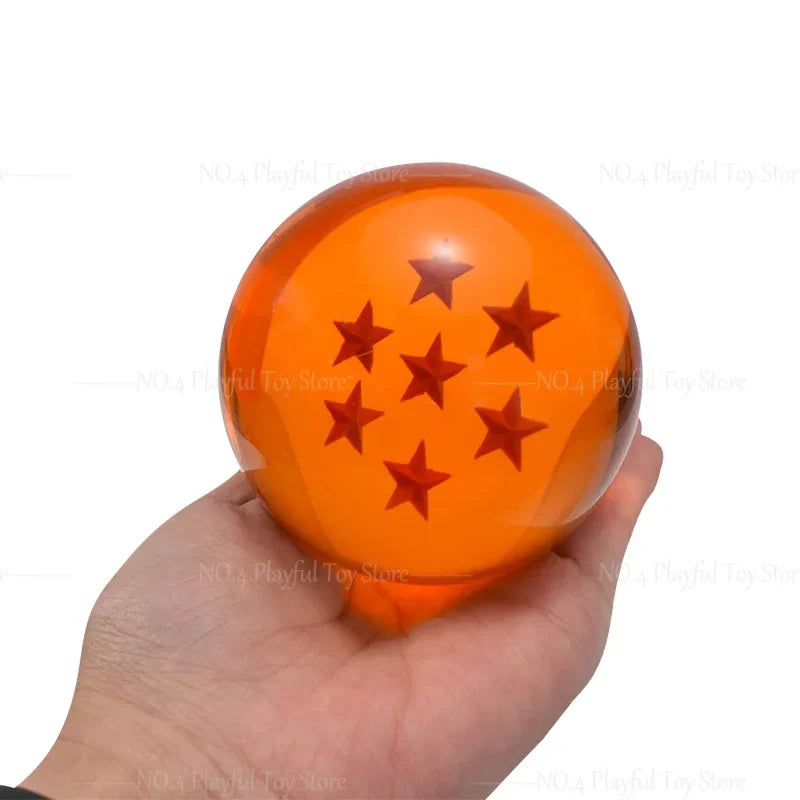 7.6cm Dragon Ball Anime Figure — 1-7 Star Orange Resin Crystal Globe, Large Desktop Ornament, Toy Collection Gift