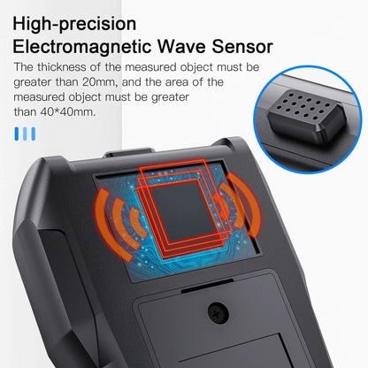 Non-Contact Wood Moisture Meter | Digital Electromagnetic Timber Humidity Tester with Color Screen