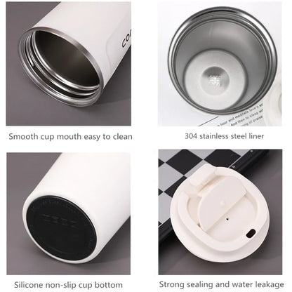 Double Stainless Steel Coffee Mug – Car Thermos, 380/510ML, Leak-Proof Travel Thermo Cup for Tea, Water, Coffee