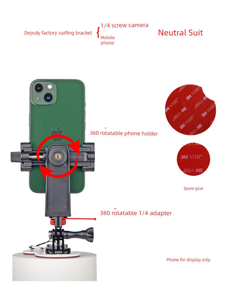 GoPro 13/12/11 Original Surfboard Base Bracket — Kayak & Paddleboard Mount for Insta360 Action 4 Accessories