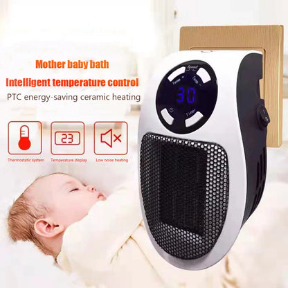 Winter Bliss: Portable Wall Plug-in Heater - 500W of Cozy Radiance with Remote Control Magic!