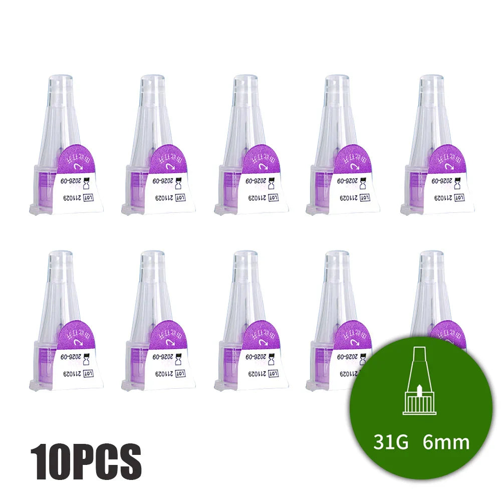 10-200PCS Insulin Cartridges — Magic Pen & Lilly Injection Pen Tips, 32G/31G (0.23x4mm, 0.25x6mm/8mm)