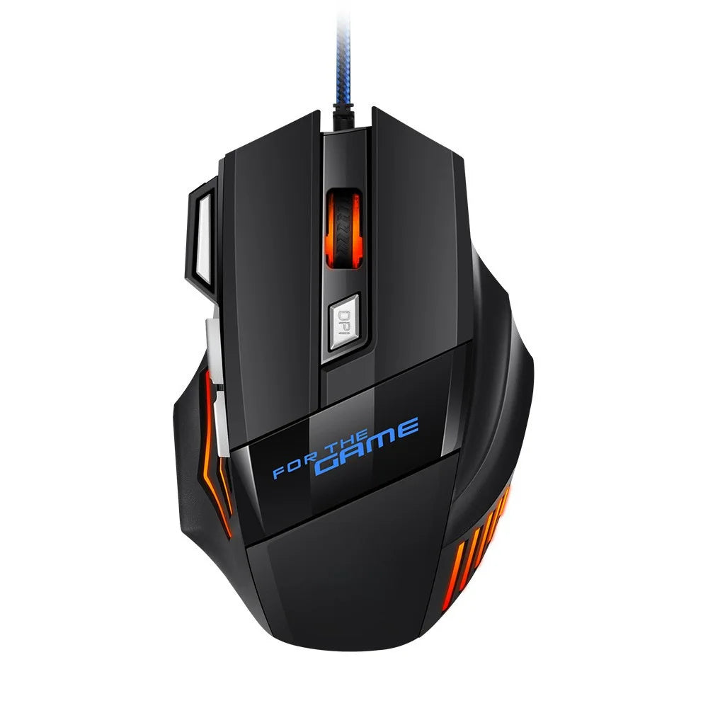 Hyperspeed USB Gaming Mouse | RGB Backlit Ergonomic 7D Wired Mouse for Laptop & PC Gamer