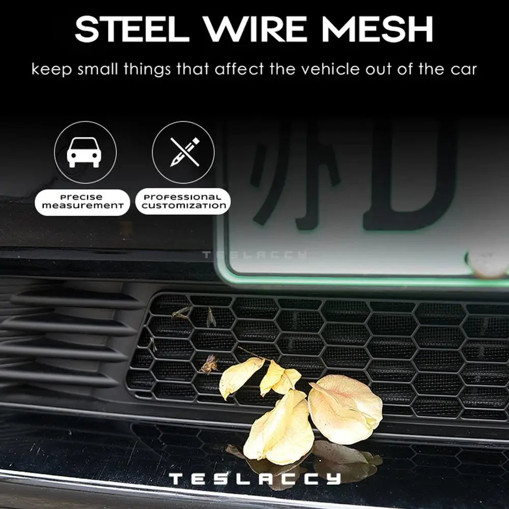 Front Grill Guard Mesh Inserts for Tesla Model Y 2021-2024 – Air Inlet Vent Cover & Bumper Filter Accessories
