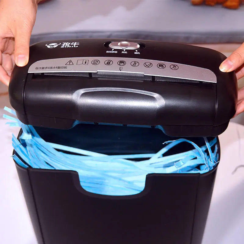 A4 Mini Electric Paper Shredder – Compact Office & Home Document Grinder, Automatic Bill Cutter for Secure Data Disposal & Office Use