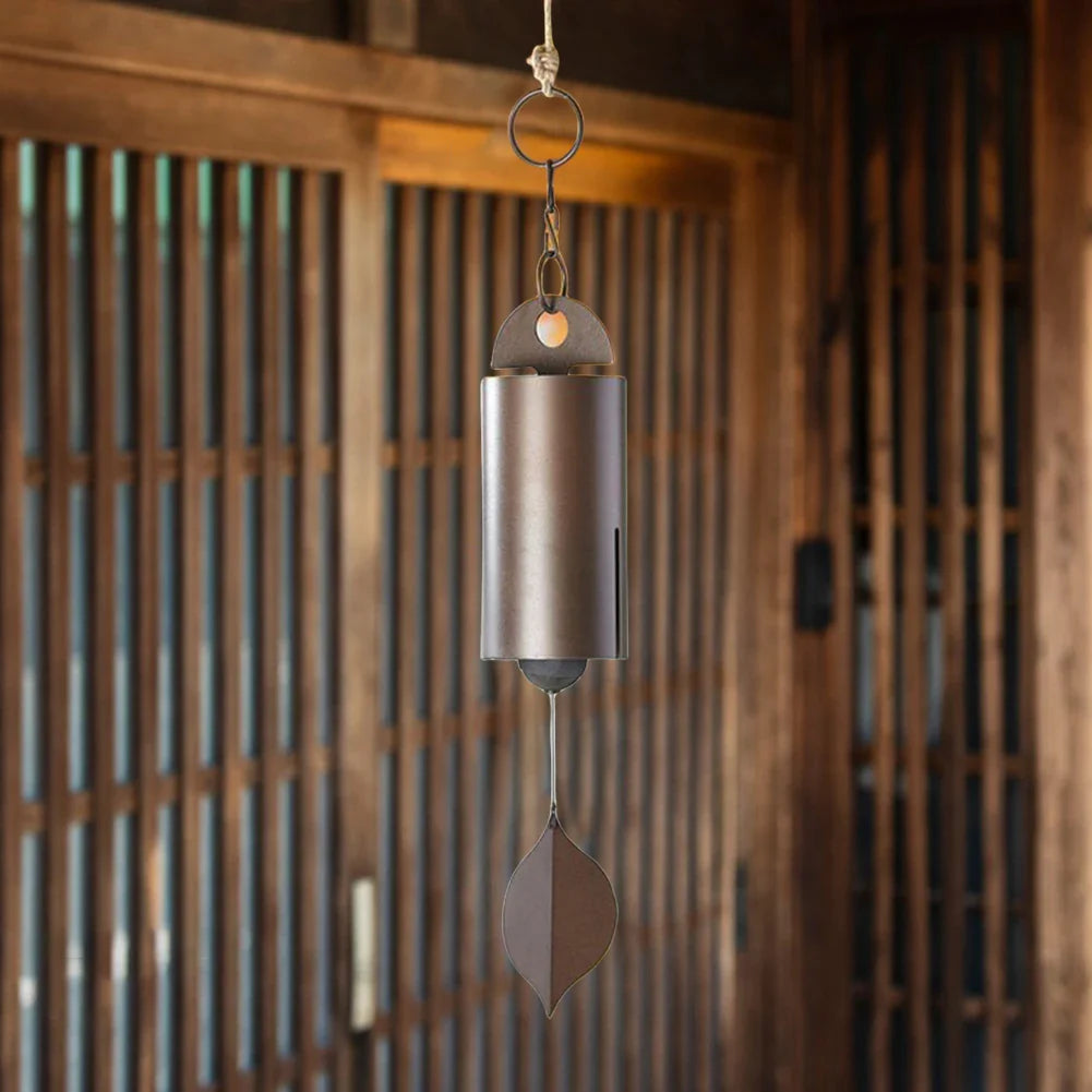 Copper Wind Chimes - Retro Serenity Bell with Deep Resonance, Metal Cylinder for Outdoor Patio Decor