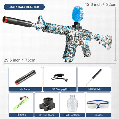 M416 Electric Blaster Gun Set, High Precision Shooting Toy for Outdoor Fun, Birthday Gift (Bullets Excluded)