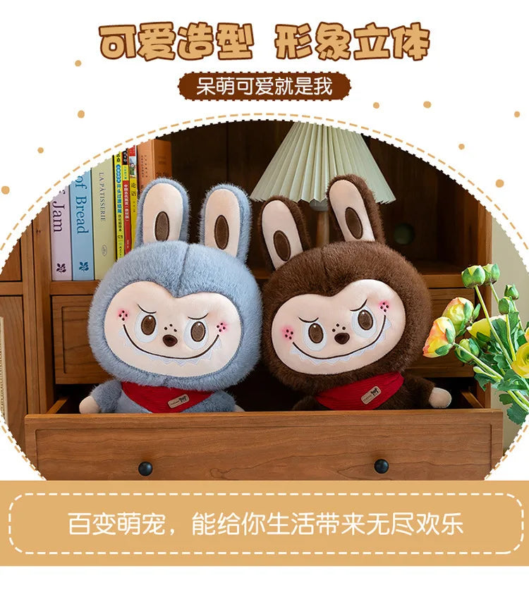 Rabbit Labubu Plush Toy — Cute Cartoon Soft Doll Pillow for Kids Gifts
