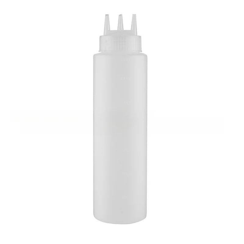 3-Head Squeeze Sauce Bottle – Multi-Nozzle Condiment Dispenser for Precise Seasoning & Kitchen Use