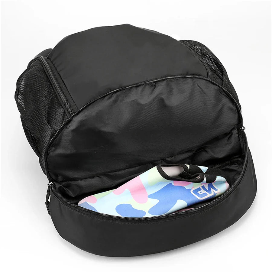 Sports Basketball Backpack — Waterproof Travel Bag for Outdoor, Swimming, Fitness, Hiking, Climbing, and Basketball Gear