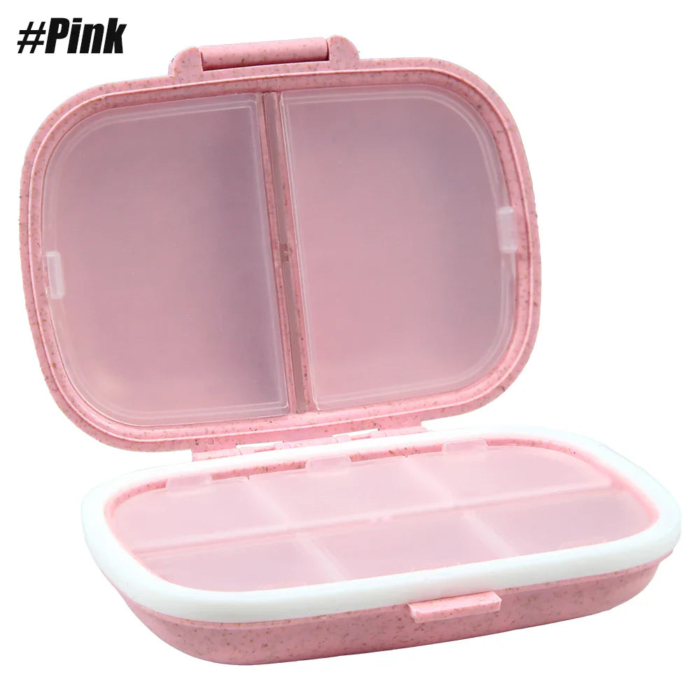 8-Compartment Travel Pill Organizer – Moisture-Proof Pill Case, Portable Medicine & Vitamin Holder for Purse
