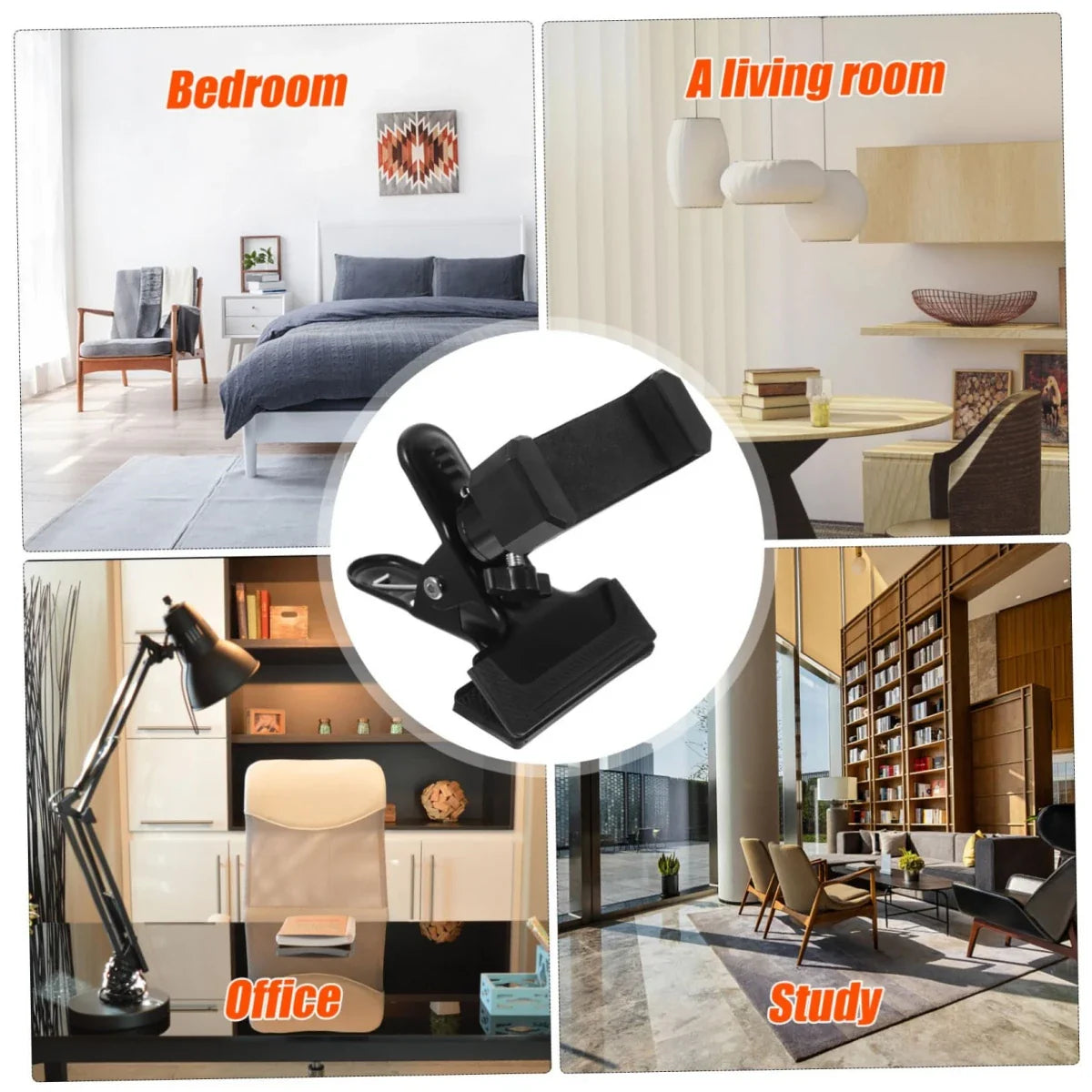 Miwayer Guitar Head Clip — Mobile Phone & Action Camera Holder Stand for Live Broadcast