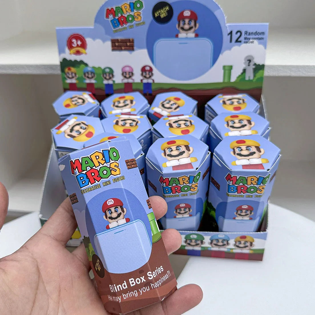 12PCS Surprise Blind Box Cartoon Character Dolls – Cute Model Toy Figures for Mobile, Car & Desktop Decoration Gift