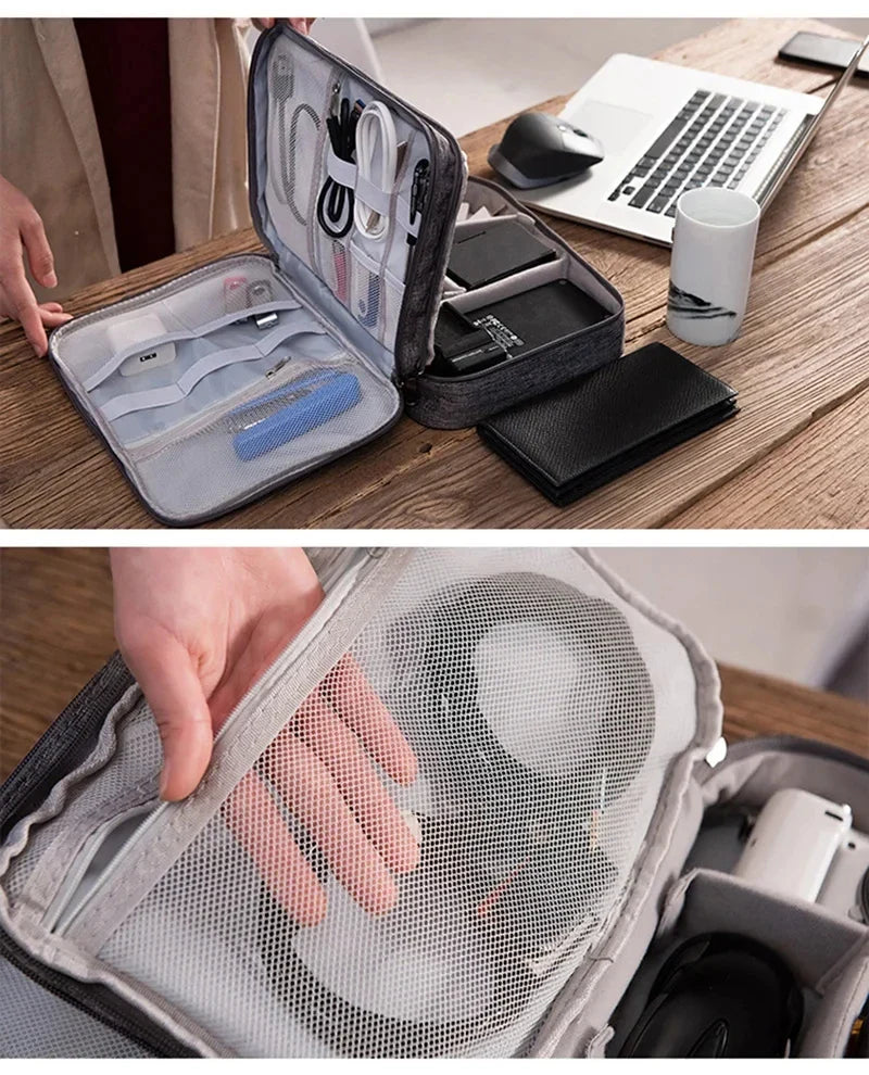 Waterproof Travel Cable Organizer Bag – Portable Digital Storage Pouch for Electronic Accessories
