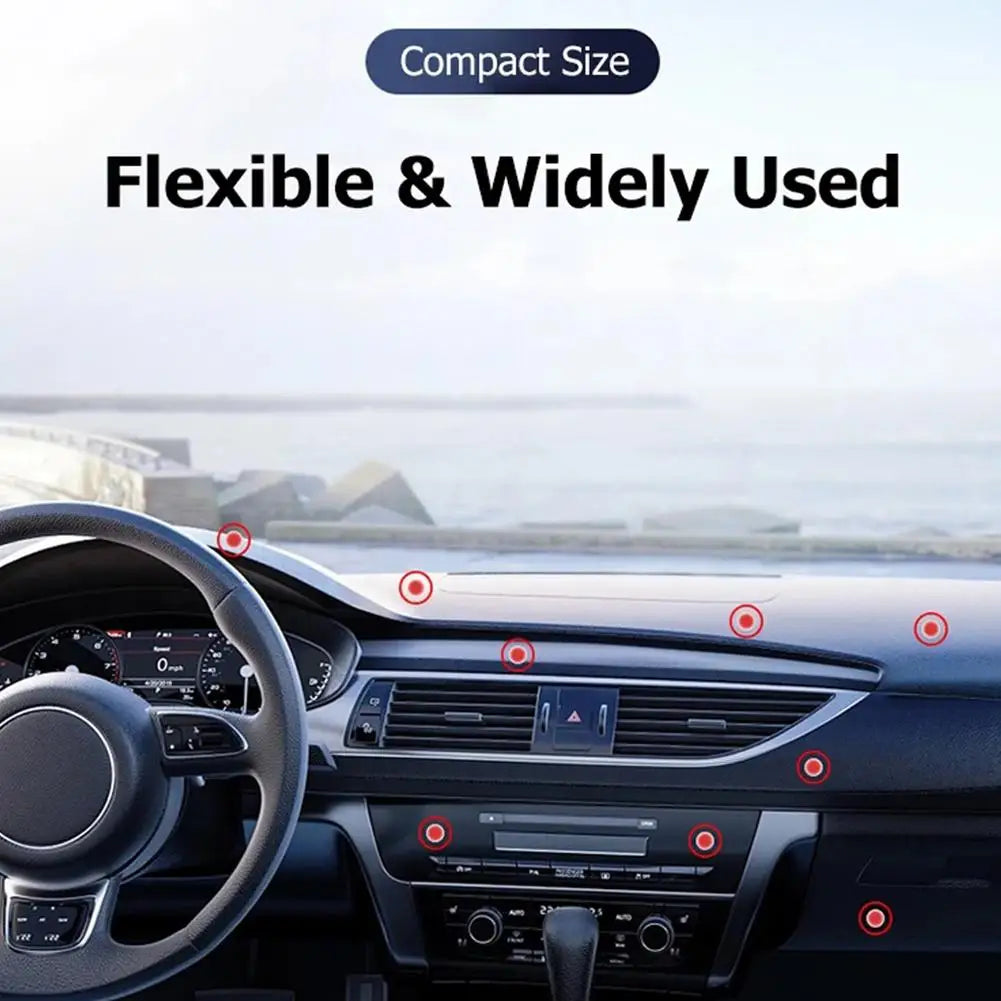 Car Magnetic Folding Phone Holder - 360° Rotation, Suction Cup Mount, Anti-Shake Bracket for Navigation