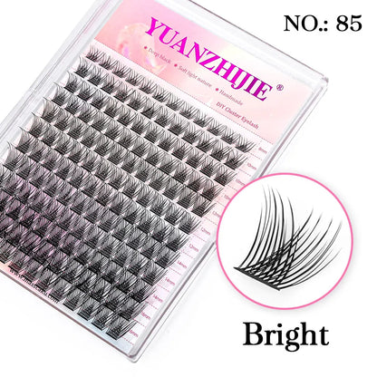 DIY 144 Cluster Lashes – Natural C/D Curl Individual Mink Eyelashes, Free Shipping, Home Makeup Supplies
