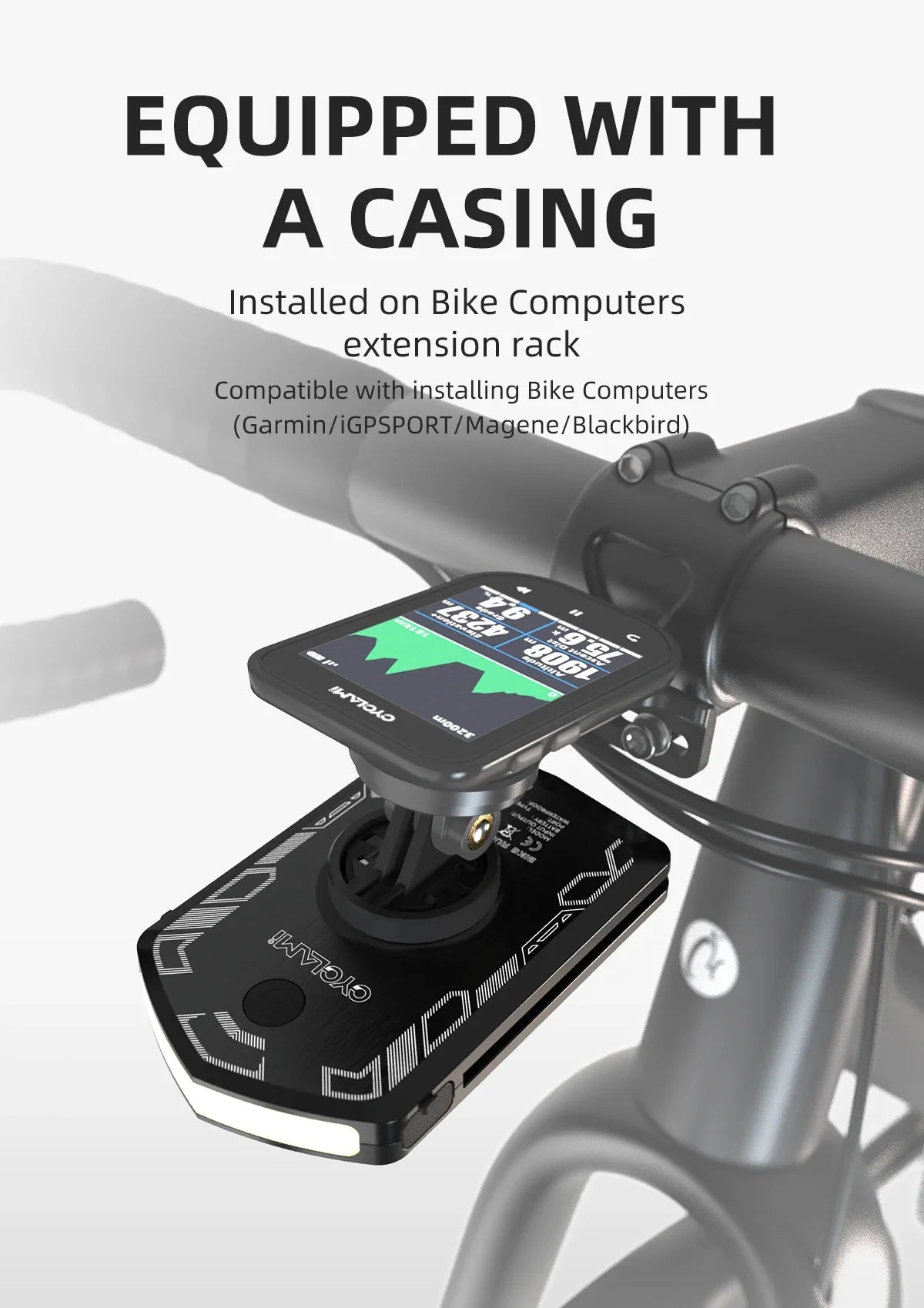 CYCLAMI RVL01 Bicycle Front Light – IPX6 Waterproof, Type-C Charging Cycling Headlight for XOSS IGS Computer