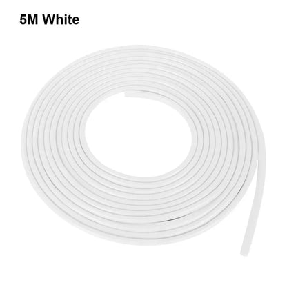 5M Car Door Edge Protector Strip - Transparent PVC Anti-Scratch Anti-Collision Sealing Tape for Vehicle Door Trim Protection