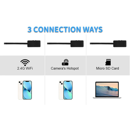 HD 1080P Mini WiFi Camera DIY Module — Nanny Cam with Wide-Angle, Motion Detection, Alarm, Recording, and Phone App Support